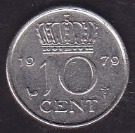 Hollanda 10 Cent 1979