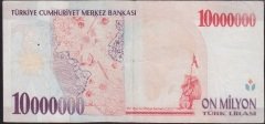 7.EMİSYON 10 000 000 LİRA F46 569385 ÇOK TEMİZ