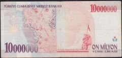 7.Emisyon 10 000 000 Lira C65 429767 Çok Temiz