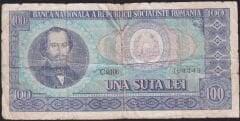 Romanya 100 Lei 1966 Temiz