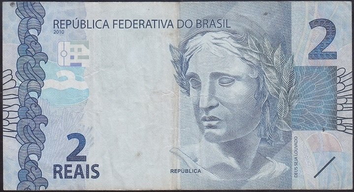 BREZİLYA 2 REAIS 2010 ÇOK TEMİZ eski para