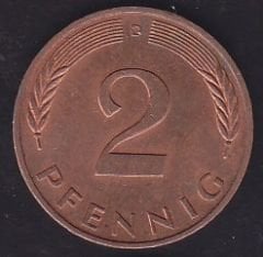Almanya 2 Pfennig 1991 D