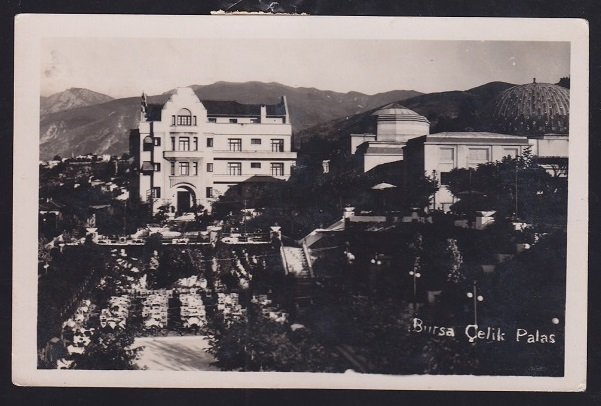 BURSA ÇELİK PALAS FOTOĞRAF PULLU POSTADAN GEÇMİŞ 1942