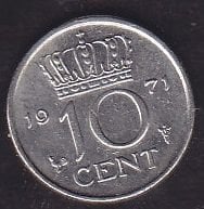 Hollanda 10 Cent 1971