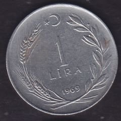 1969 Yılı 1 Lira Düz