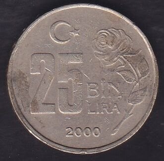 2000 Yılı 25.000 Lira
