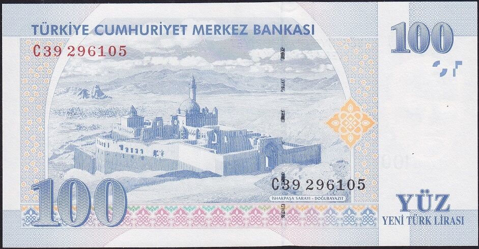 8.Emisyon 100 YTL C39 296105 Çilaltı