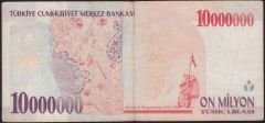 7.Emisyon 10 000 000 Lira A28 013381 Çok Temiz