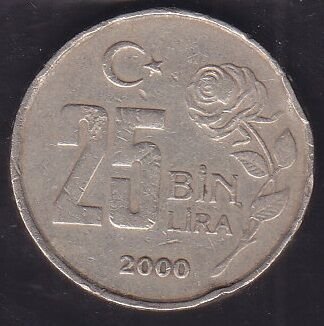 2000 Yılı 25.000 Lira