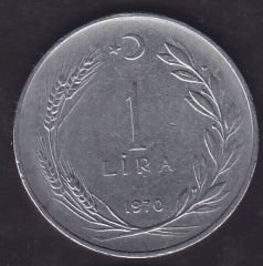 1970 Yılı 1 Lira Düz
