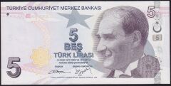 9.Emisyon 2.Tertip 5 Lira B016 693930 Ççt Çilaltı