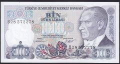 7.Emisyon 1.Tertip 1000 Lira B28 572278 Çil