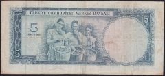 5.Emisyon 3.Tertip 5 Lira G03 120540 Çok Temiz