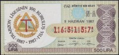 1987 9 Haziran Çeyrek Bilet - N-A Serisi
