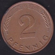Almanya 2 Pfennig 1989 G