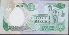 Kolombiya 200 Pesos Oro 1985 Çilaltı Çil Pick 429c