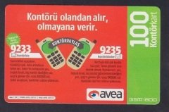 AVEA 100 KONTÖR - KONTÖR PAYLAŞ SKT 2010
