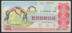 1983 9 HAZİRAN YARIM BİLET Y SERİSİ