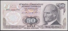 6.EMİSYON 1.TERTİP 50 LİRA H74 468370 ÇİL