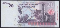 SWAZILAND 20 EMALANGENİ 2014 ÇİL