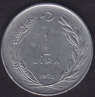 1971 Yılı 1 Lira Düz