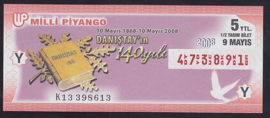 2008 9 MAYIS YARIM BİLET