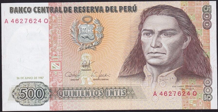 Peru 500 İntis 1987 Ççt Çilaltı Pick 134b