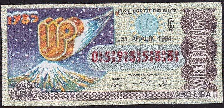 1984 31 Aralık Çeyrek Bilet - Ç Serisi