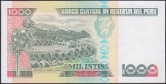 PERU 1000 İNTİS 1988 ÇİLALTI eski para koleksiyon