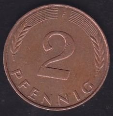Almanya 2 Pfennig 1986 F