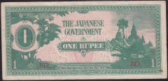 Japonya ( Burma ) 1 Rupee 1942 Çok Temiz +