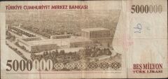 7.Emisyon 5 000 000 Lira G27 892107 Çok Temiz