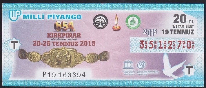 2015 19 TEMMUZ TAM BİLET T SERİSİ