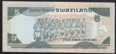 Swaziland 5 Emalangeni 1987 Çil Pick 19