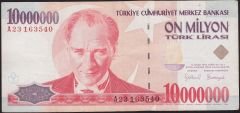 7.Emisyon 10 000 000 Lira A23 163540 Çok Temiz