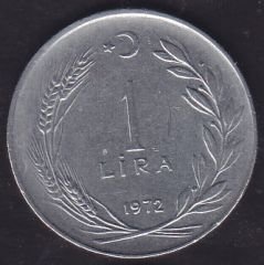 1972 Yılı 1 Lira Düz