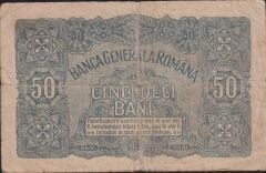 Romanya 50 Bani 1917 Temiz - Alman işgali
