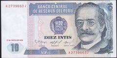Peru 10 İntis 1986 Çil Pick 128b