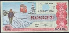 1984 9 Şubat Yarım Bilet - Y Serisi