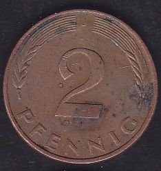 Almanya 2 Pfennig 1985 J