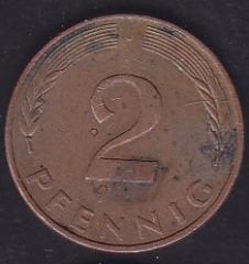 Almanya 2 Pfennig 1985 J
