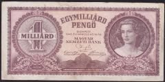 Macaristan 1 Milyar Pengo 1946 Çok Temiz