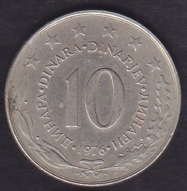 YUGOSLAVYA 10 DİNAR 1976