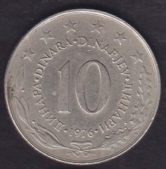 YUGOSLAVYA 10 DİNAR 1976