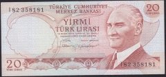 6.EMİSYON 4.TERTİP 20 LİRA I82 358181 ÇÇT