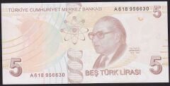 9.Emisyon 1.Tertip 5 Lira A618 956630 Çilaltı Çil