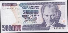 7.Emisyon 4.Tertip 500.000 Lira L77 958022 Çil