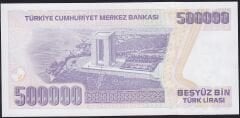 7.Emisyon 4.Tertip 500.000 Lira L77 958022 Çil