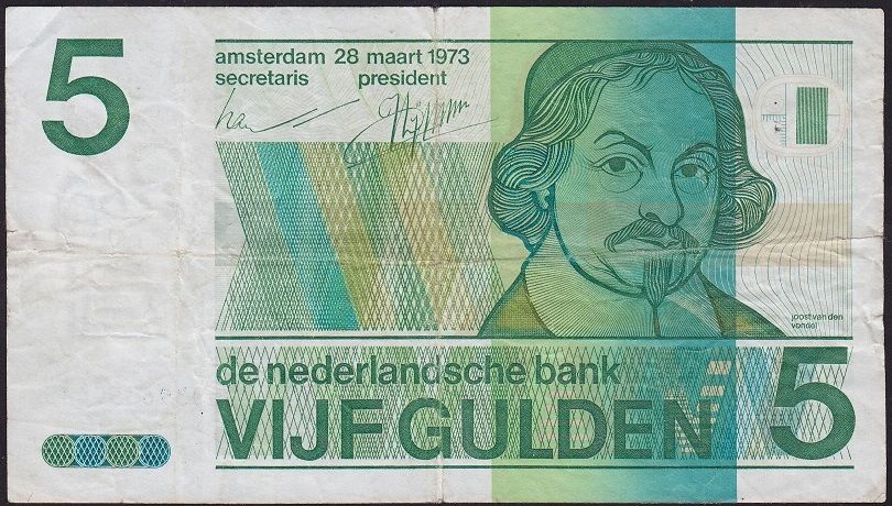 Hollanda 5 Gulden 1973 Çok Temiz Pick 95