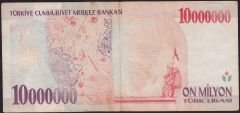 7.Emisyon 10 000 000 Lira A21 059400 Çok Temiz